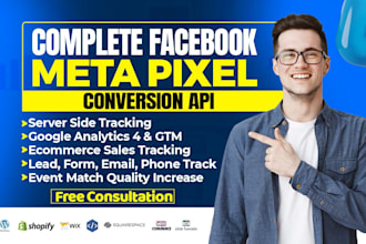 setup facebook pixel conversion API, fix meta pixel, server side tracking by GTM