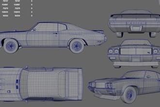 create 3d car model body kit vehicle model car body low poly high poly model
