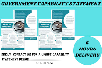 government capability statement, capability statement,  government contract