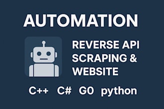 reverse apis and websites to create scraping bots or automation script