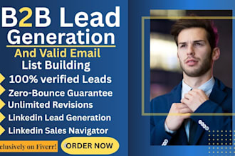 do targeted b2b linkedin lead generation, valid email listing