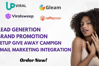 do viralsweep campaign upviral gleam rafflepress and giveaway setup telegram