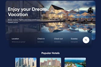 build hotel booking website, vacation rental  website hotel website booking web