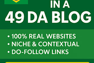 create a backlink in a portuguese blog with 49 da