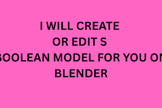 create 3d boolean model blender 3d boolean