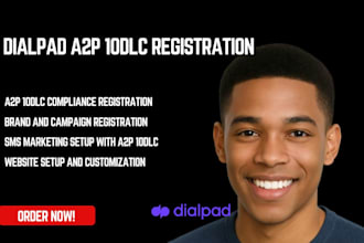do dialpad a2p 10dlc registration, simple compliant website edit,  tcr