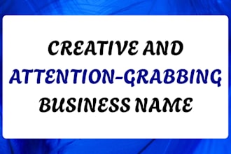 brainstorm creative business name, brand name, company name and product name