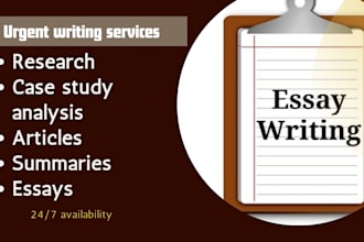 write case study analysis, report, assignment, research and summaries