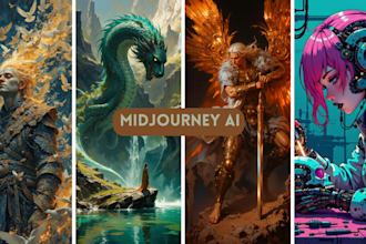 create  ai art, illustrations with midjourney ai