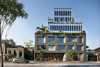 renew 3d commercial building, cgi patio,3d retail store, clothing store design