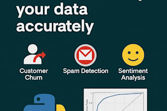 build a machine learning model  customer churn, spam detection, sentiment analys