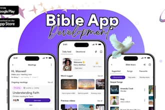 develop bible app church website ministry app church logo design devotional app