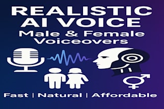 create realistic ai female and male voiceovers for your project