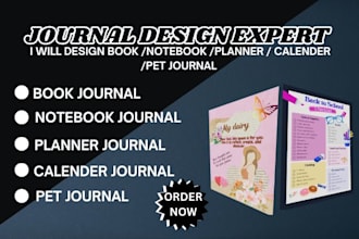 design book notebook planner  calender pet journal