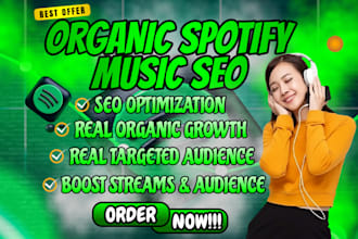 do organic music SEO to boost spotify music promotion, spotify album promotion