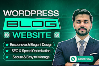 create wordpress blog website with elementor