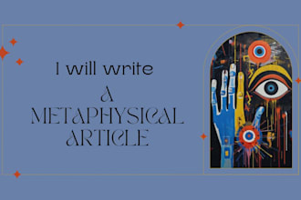 write a 500 word metaphysical blog post or video script