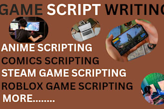 write game script for kids youths and adults online game script video game story