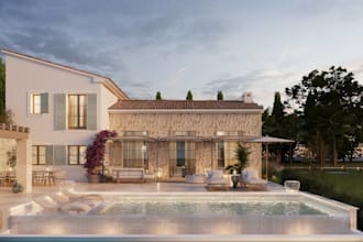 redesign eye catching villa,realistic apartment,pool model,3d lobby,3d animation