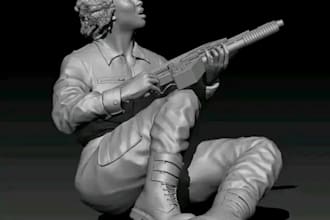 do 3d character modeling, low poly, high poly 3d printing and shipping worldwide