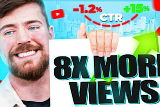 design attractive clickbait amazing youtube thumbnail