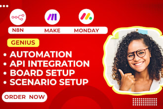 setup n8n ai agent API automation integration monday crm made com workflow tutor