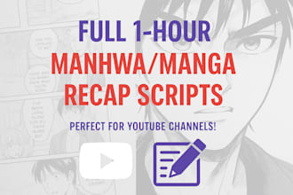 write professional manhwa and manga script 3000 words