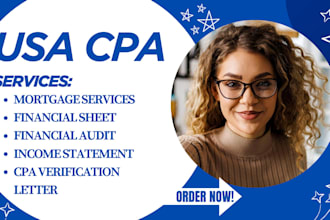 audit review financial statement CPA mortgage comfort letter income verification