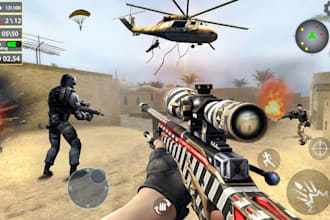develop 3d sniper, fps shooting game, multiplayer fps shooting game in unity