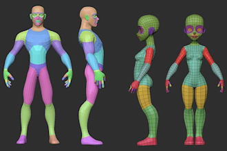 make HQ second life mesh character design, model, avatar creation and rigging