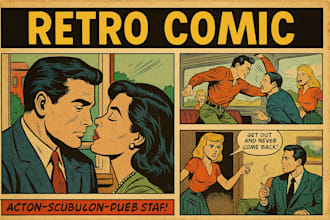 create vintage retro comic illustrations with bold classic style