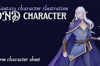 create your dungeons and dragons character illustration