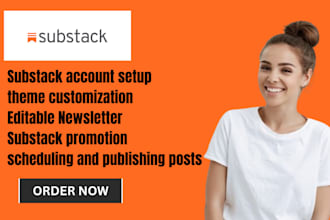 set up substack account substack newsletter email template substack promotion