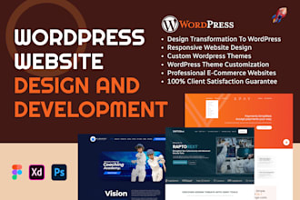 build wordpress website design and website development