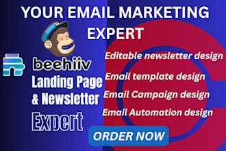 editable canva landing page email marketing mailchimp brevo beehiiv newsletter