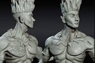 3d modeling sculpting character anime statue figure toys for 3d printing games