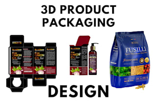 do brand product packaging box design, amazon package, label, pouch