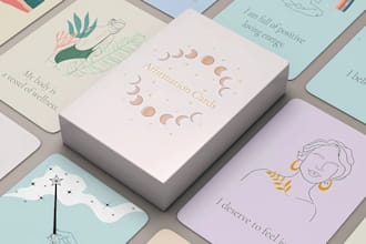 design upto 100 custom affirmation motivational card game learning flash cards