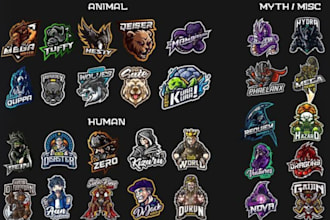 cartoon mascot logo for twitch, esport team gaming banner, youtube banner chibi