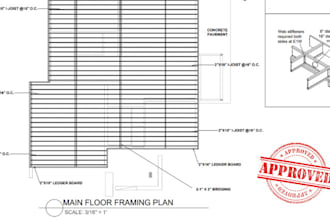 do architectural stamp engineering drawing plan floor plan mep for city permit