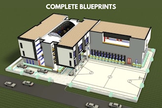 create full architectural blueprints for city permit house and floor plans