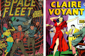 draw vintage comic illustration retro comic page, pop art poster art comic nsfw