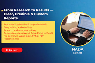do report writing, case study analysis, and research summaries