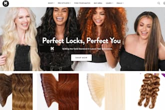 build hair extension shopify store beauty website hair extension website