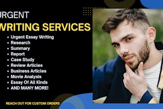 write critique analysis, essays, article, research and summaries