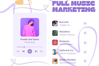 pitch song to spotify playlists with full music marketing