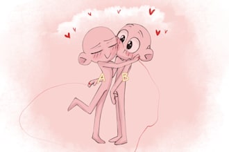 draw you a cute ych from any couple