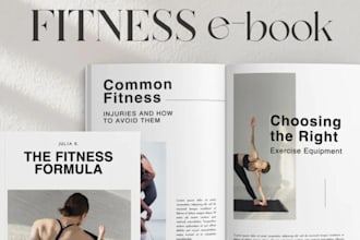 design weekly custom planner, journal, food planner, health and fitness ebook