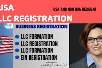 do US llc, USA business registration, ein, itin, 1040 form, non resident