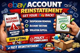 professionally reinstate your suspended or restricted ebay account